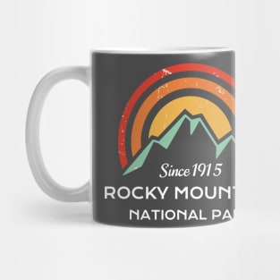 Rocky Mountains National Park Retro Mug